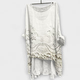 Ella - Bluse med Dobbeltlagskant