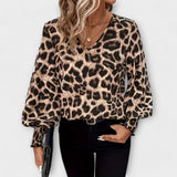 Elegant Leopardmønstret Bluse