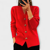 Marij - Vintage-inspireret V-hals Bluse til Kvinder