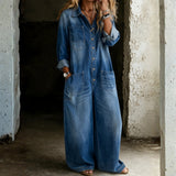 Tanja - Afslappet Denim-jumpsuit