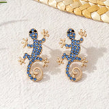 Gecko-øreringe med Lykkeamulet - Gratis Ring | Begrænset Tilbud