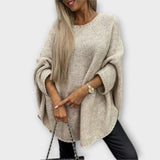 Isabelle - Stilfuld Strikbluse med Rund Hals