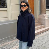 Elise - Luksuriøs Kort Jakke med Dobbeltradede Knapper