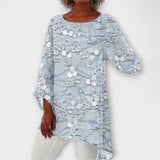 Harper - Blomstret Bluse med Krystaldetaljer