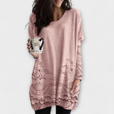 Riley - Printet Sweatshirt med Broderi