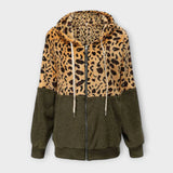 Lea - Fleecejakke med Leopardmønster