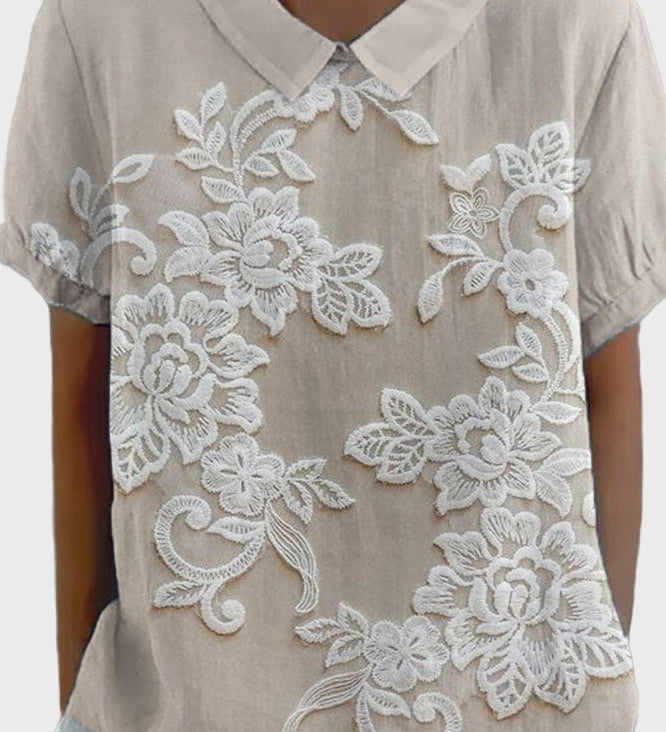 Lily - Skjortebluse med Krave
