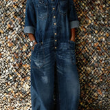 Bo - Denim-jumpsuit med Skulderstropper