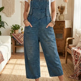 Aurevia - Denim-jumpsuit med Vintage-udtryk