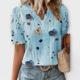 Emily - Moderne Bluse med Spidse Detaljer