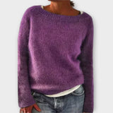 Regine - Ensfarvet Strikbluse