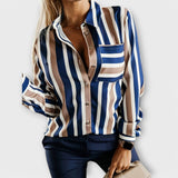 Emilie - Stilfuld og Diskret Stribet Bluse