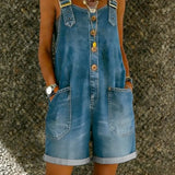 Zoë - Denim-jumpsuit med Stropper