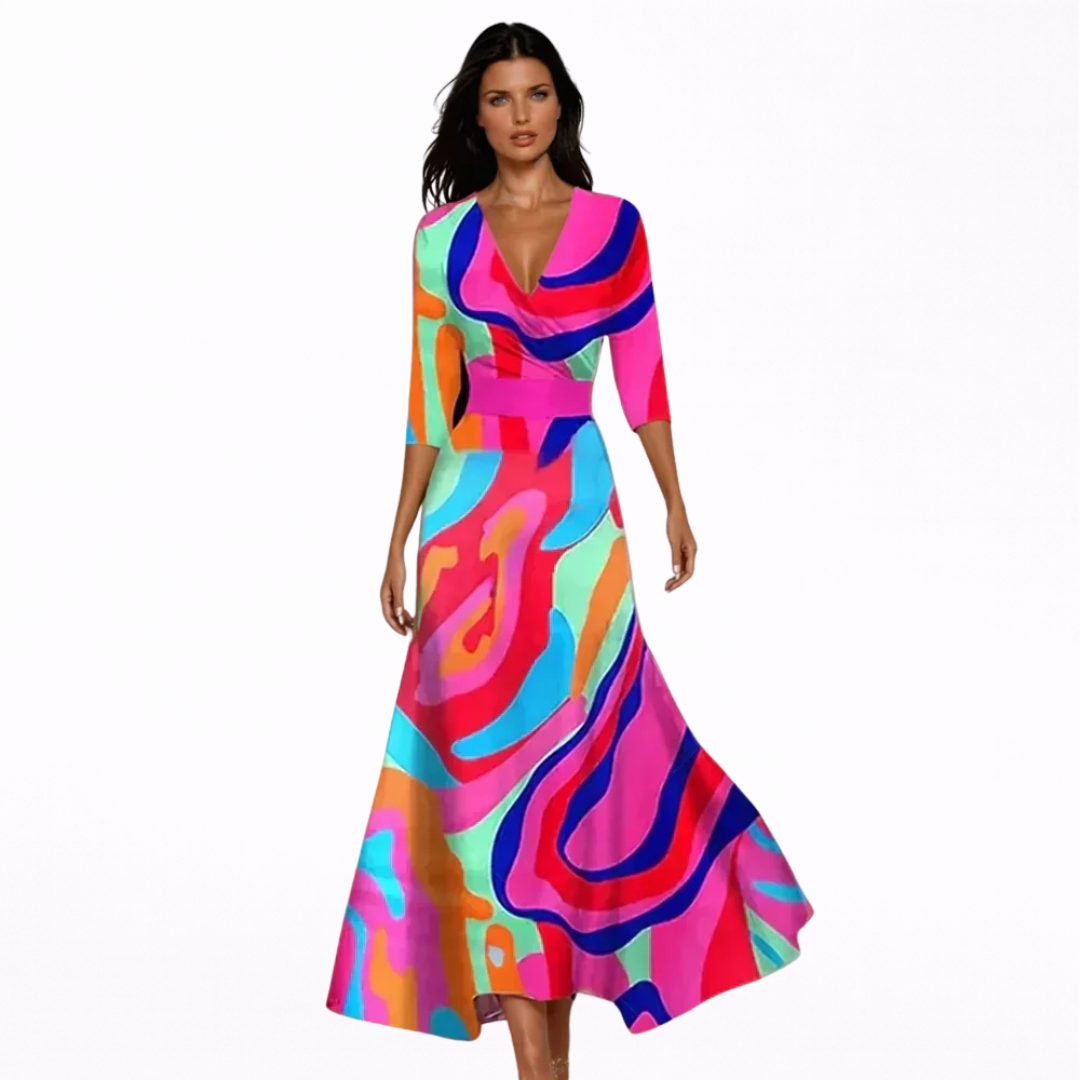 Emilia - Maxi Blomstret Kjole