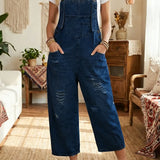 Aurevia - Denim-jumpsuit med Vintage-udtryk