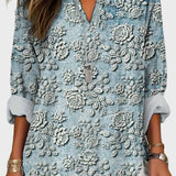 Rosa - Blomstret Bluse