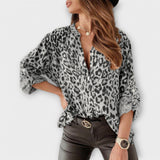 Stilfuld Leopardmønstret Bluse