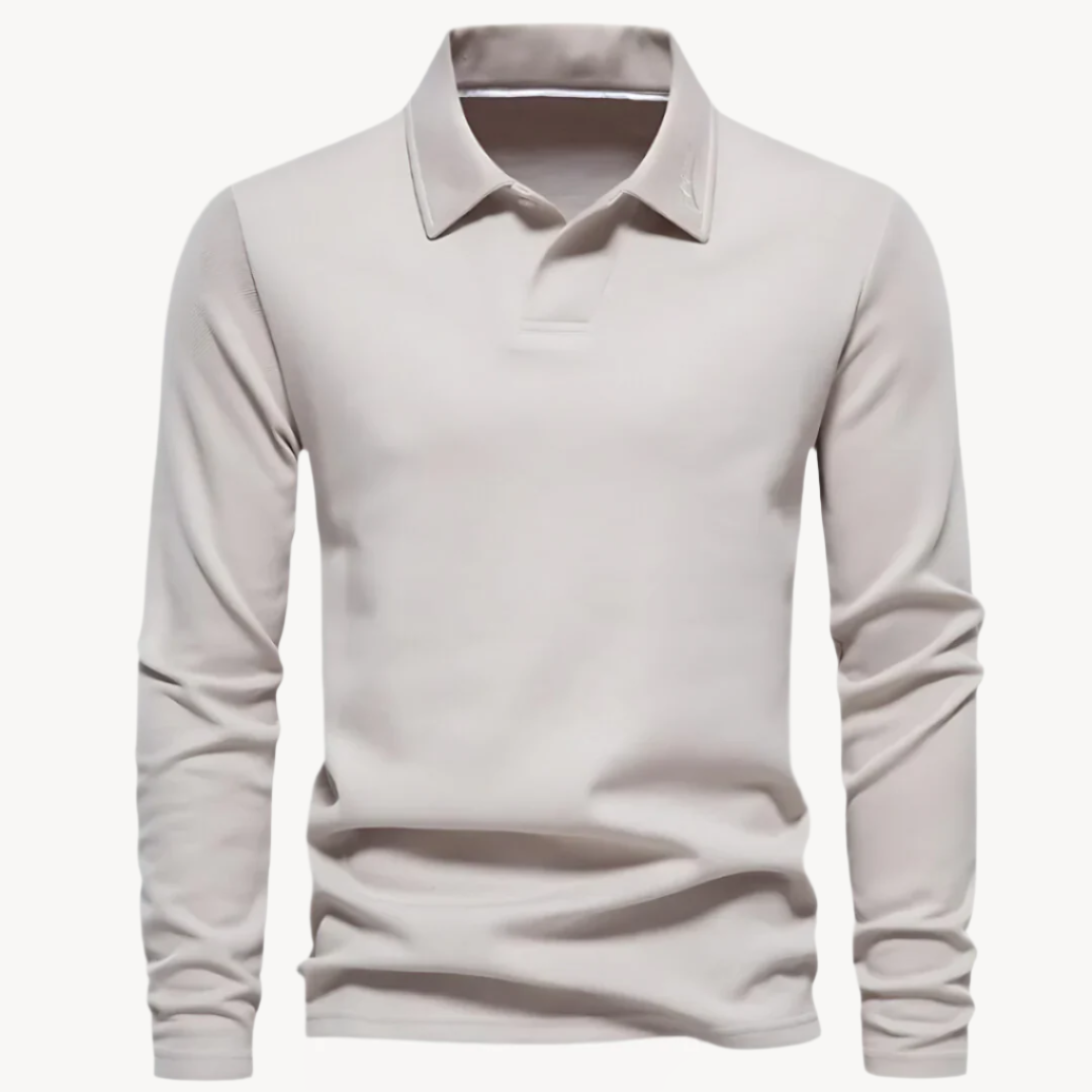 Elegant Herre Bomulds-polo med Høj Komfort