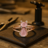 Katteformet Ring i Rosaguld