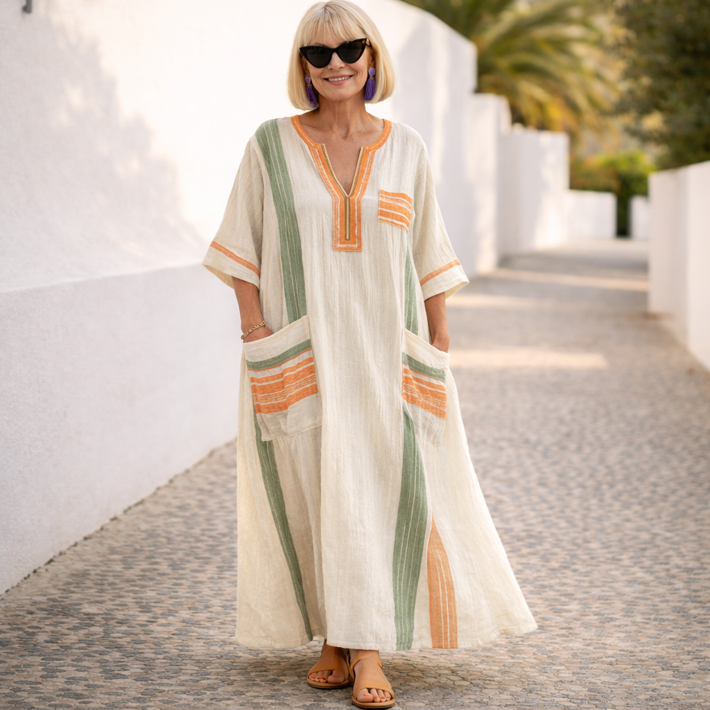 Susan - Flatterende Sommer-maxikjole