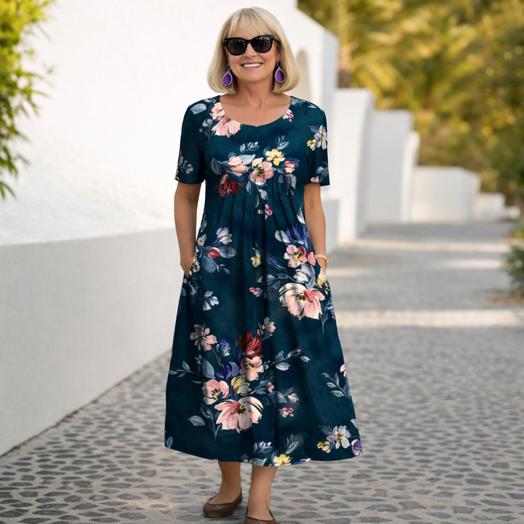 Robin - Blomstret Midikjole