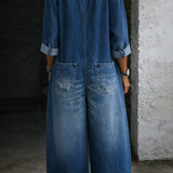 Oda - Langærmet Jumpsuit med Bare Skuldre