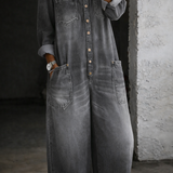 Oda - Langærmet Jumpsuit med Bare Skuldre