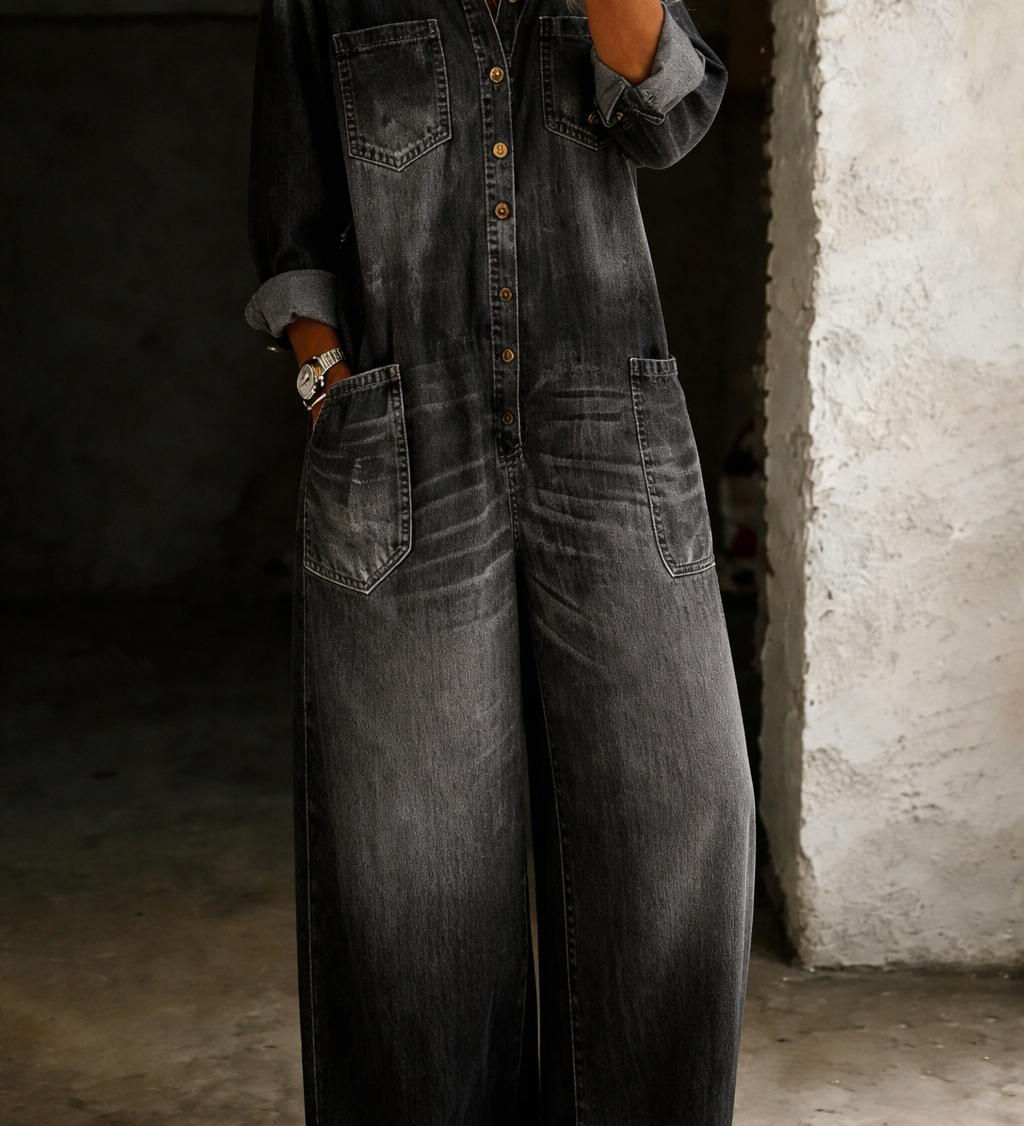 Tanja - Afslappet Denim-jumpsuit