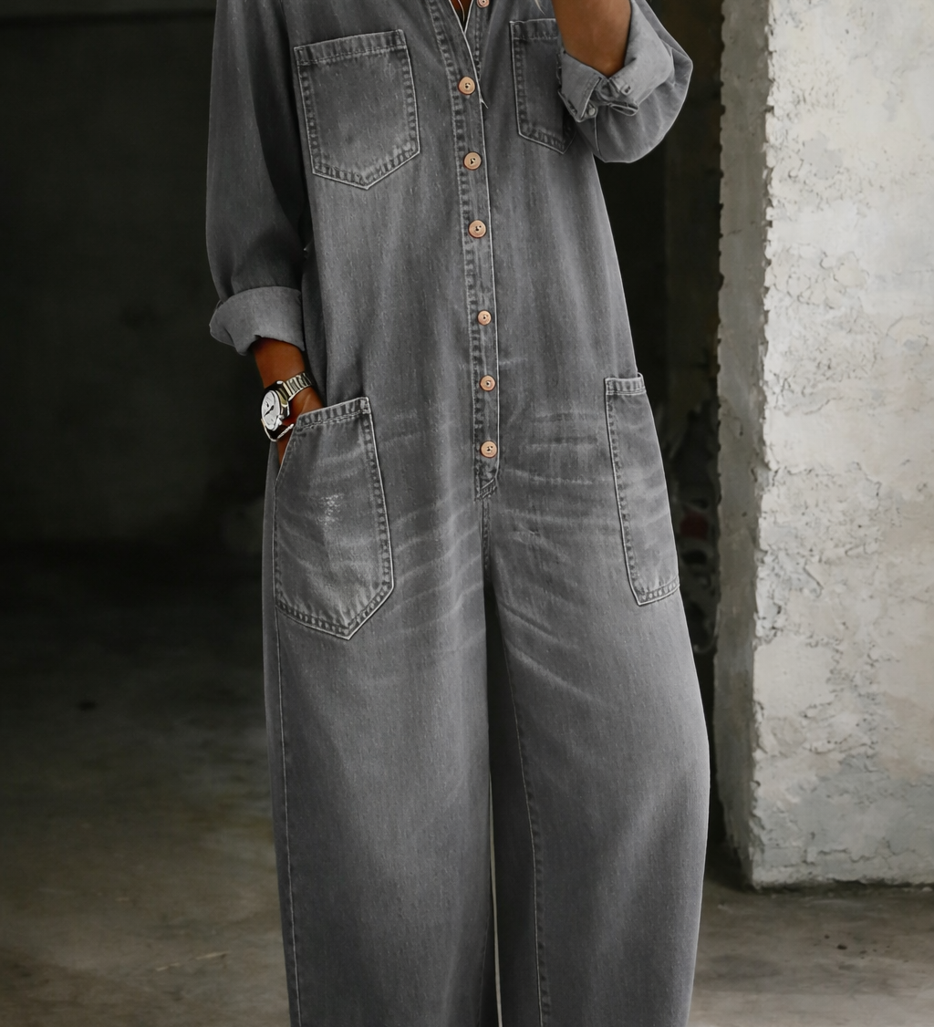 Tanja - Afslappet Denim-jumpsuit