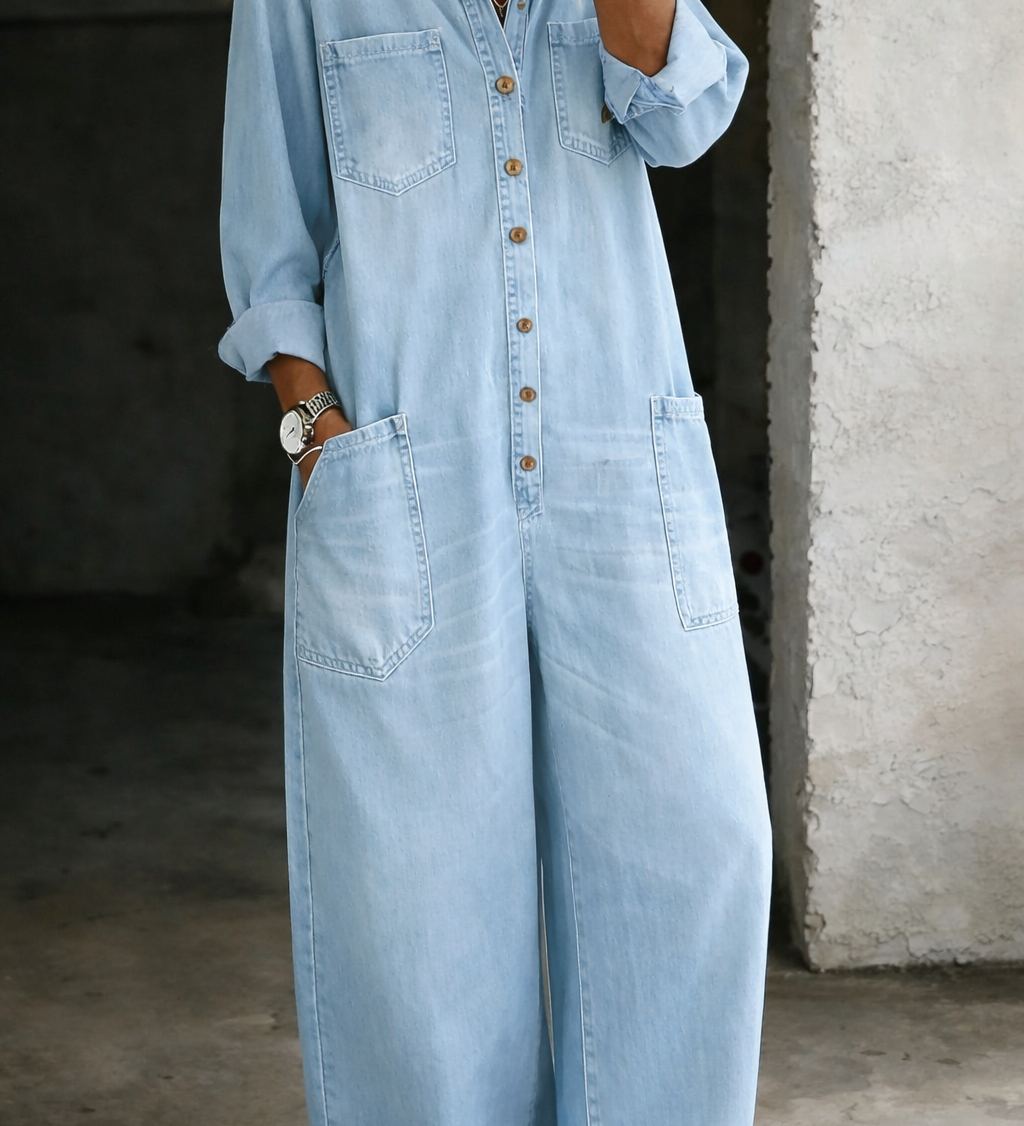 Tanja - Afslappet Denim-jumpsuit