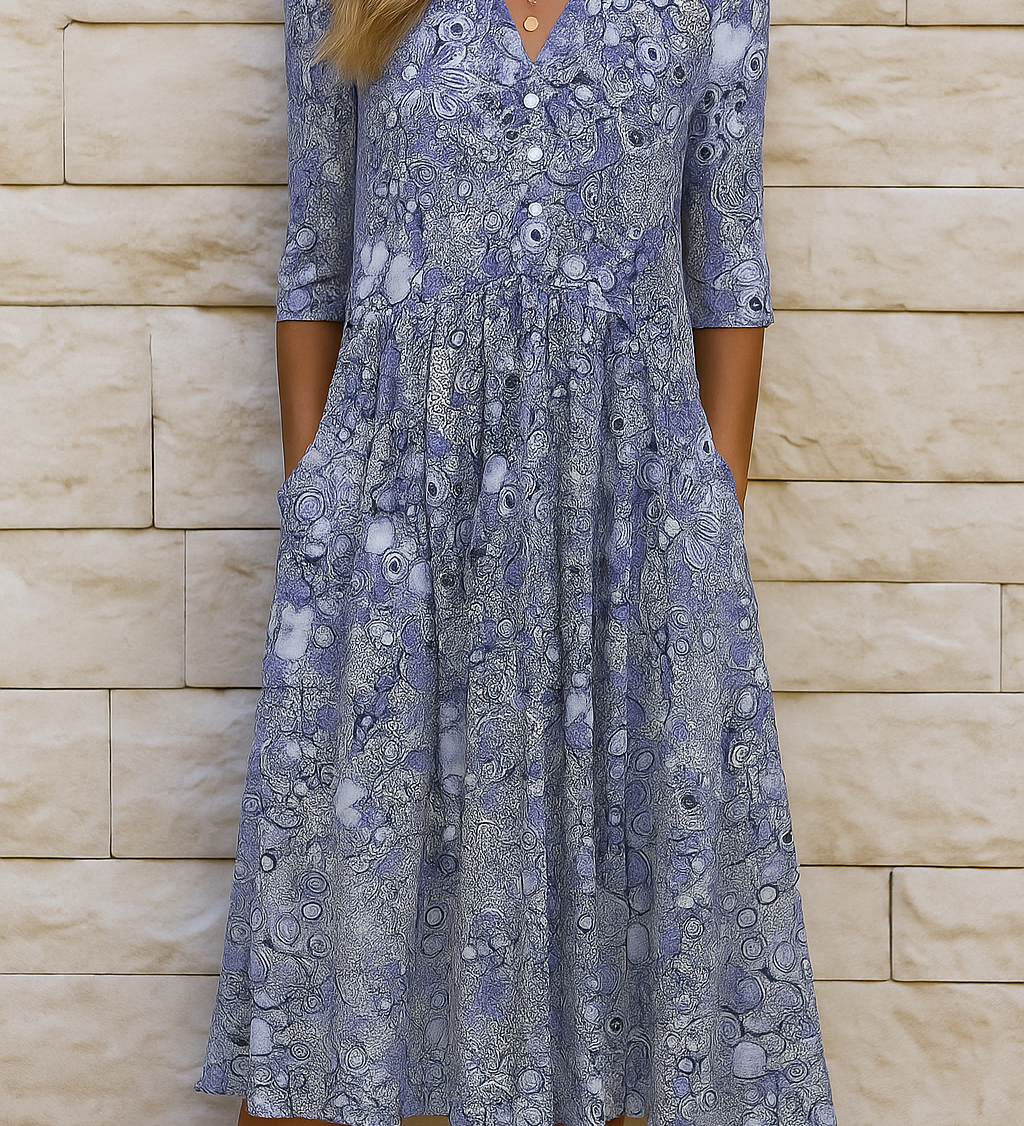 Olivia - Elegant V-udskæringskjole