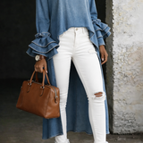 Pia - Afslappet Denimbluse