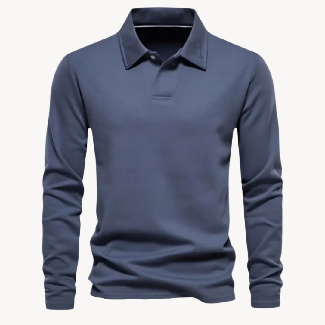 Elegant Herre Bomulds-polo med Høj Komfort