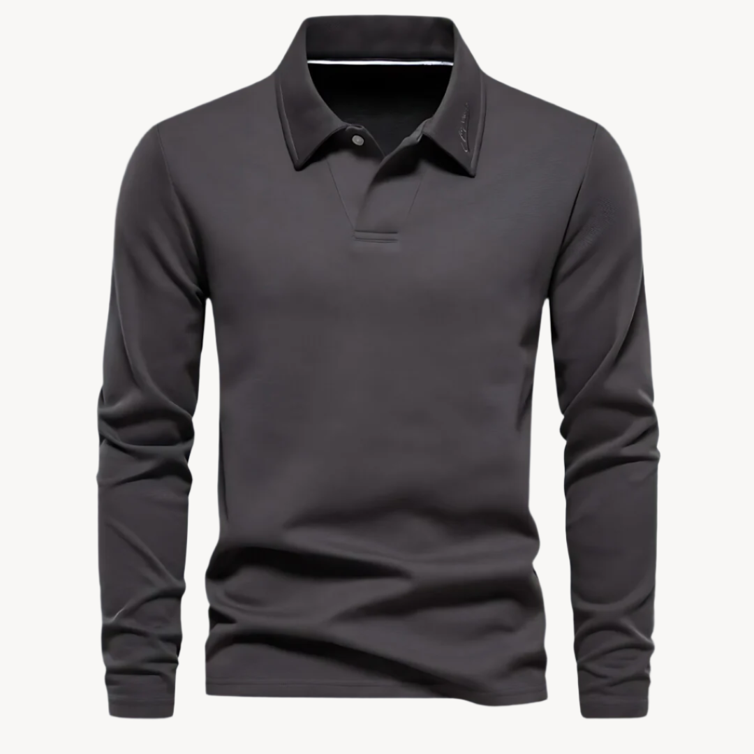 Elegant Herre Bomulds-polo med Høj Komfort
