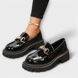 Chic Platform-loafers til Kvinder med Spændedetalje