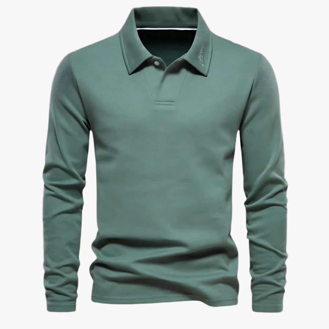 Elegant Herre Bomulds-polo med Høj Komfort