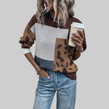 Le Clair - Vintage T-shirt med Leopardmønster og Patchwork