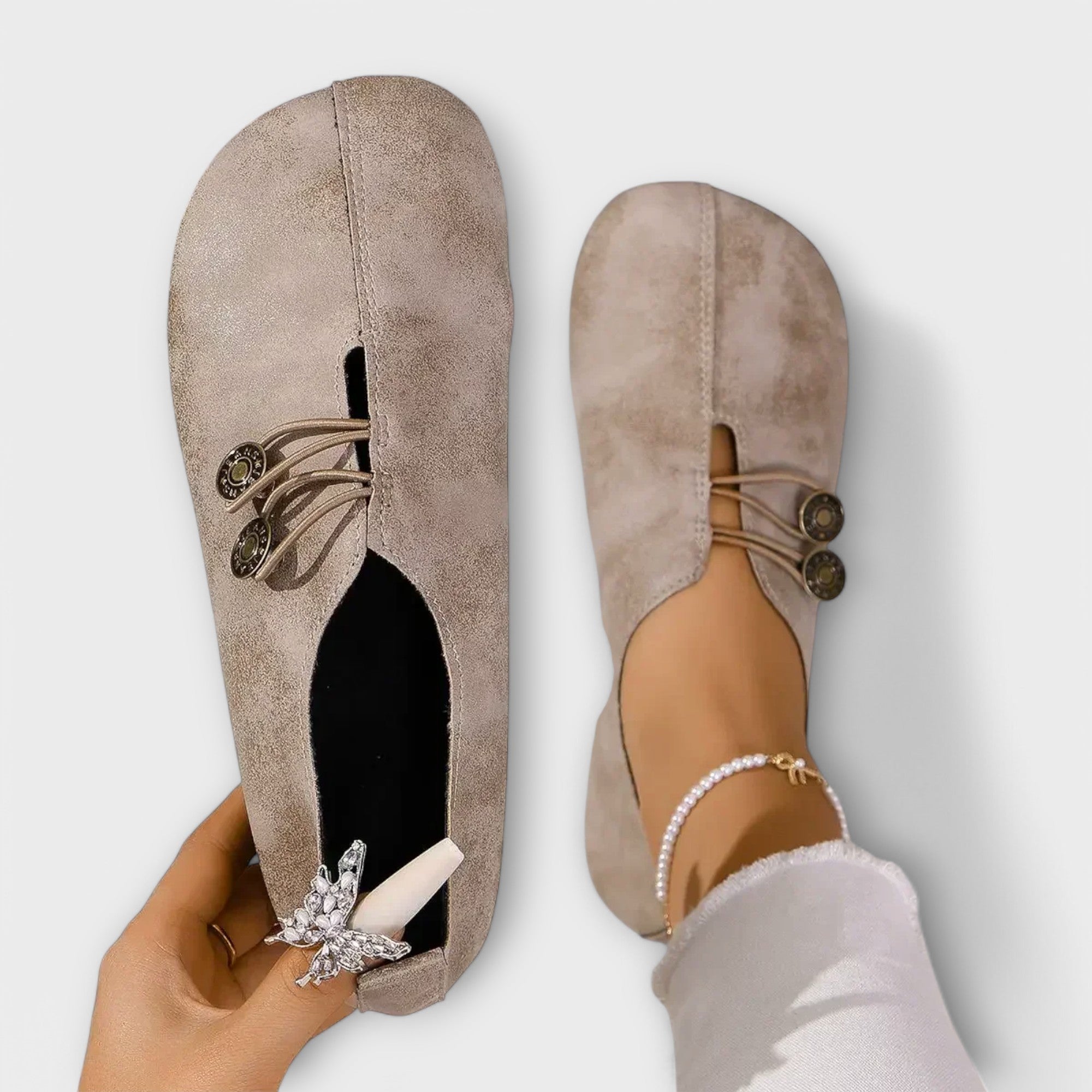 Nora - Nappalæder-slingback Sandaler