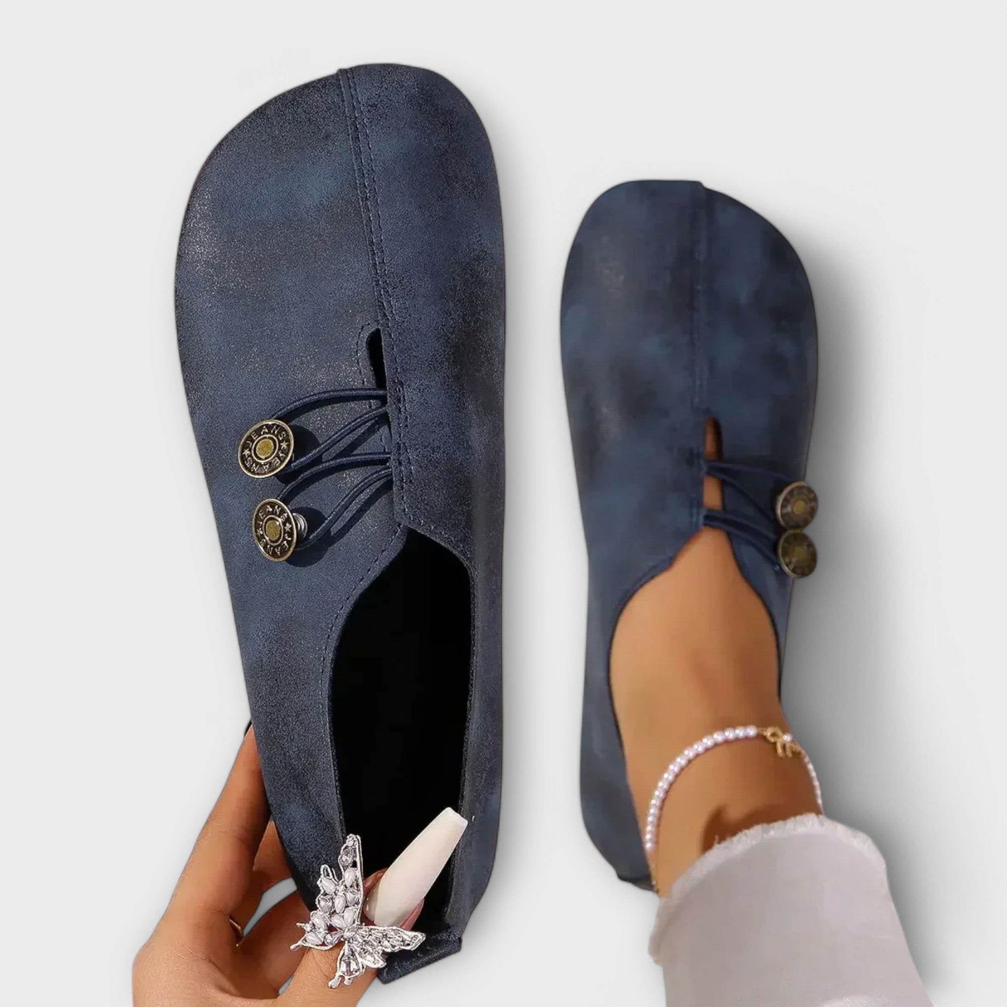 Nora - Nappalæder-slingback Sandaler