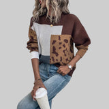 Le Clair - Vintage T-shirt med Leopardmønster og Patchwork