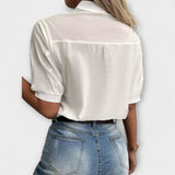 Elise - Mila Bluse med Luksuriøst Broderi