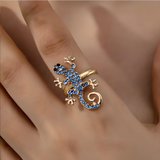 Gecko-øreringe med Lykkeamulet - Gratis Ring | Begrænset Tilbud