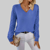 Le Clair - Afslappet Bomulds-t-shirt med V-hals