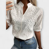 Elise - Mila Bluse med Luksuriøst Broderi