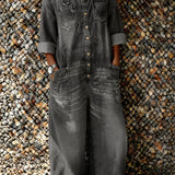 Bo - Denim-jumpsuit med Skulderstropper