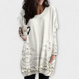 Riley - Printet Sweatshirt med Broderi