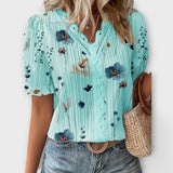 Emily - Moderne Bluse med Spidse Detaljer