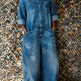 Bo - Denim-jumpsuit med Skulderstropper