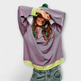 Mary - Stribet Oversize Cardigan