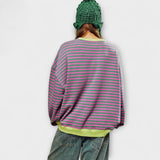 Mary - Stribet Oversize Cardigan